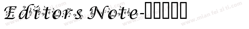 Editors Note字体转换